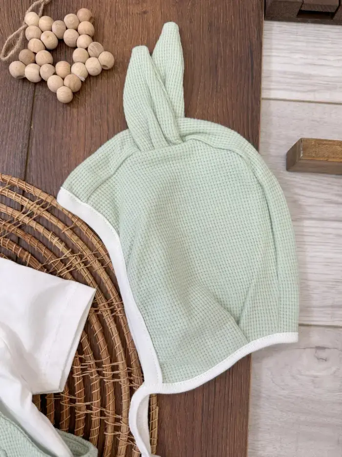 Çıçıtlı Zıbın ve Body Şapkalı Pamuklu Cepli 3lü Günlük Kız Çocuk Salopet Tulum