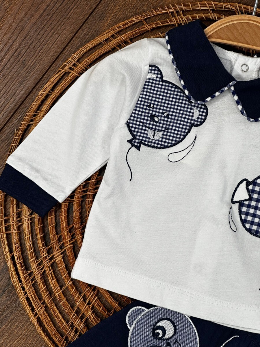 Polo Yaka Pamuklu Organik  2li Erkek Bebek Takım - Görsel 5