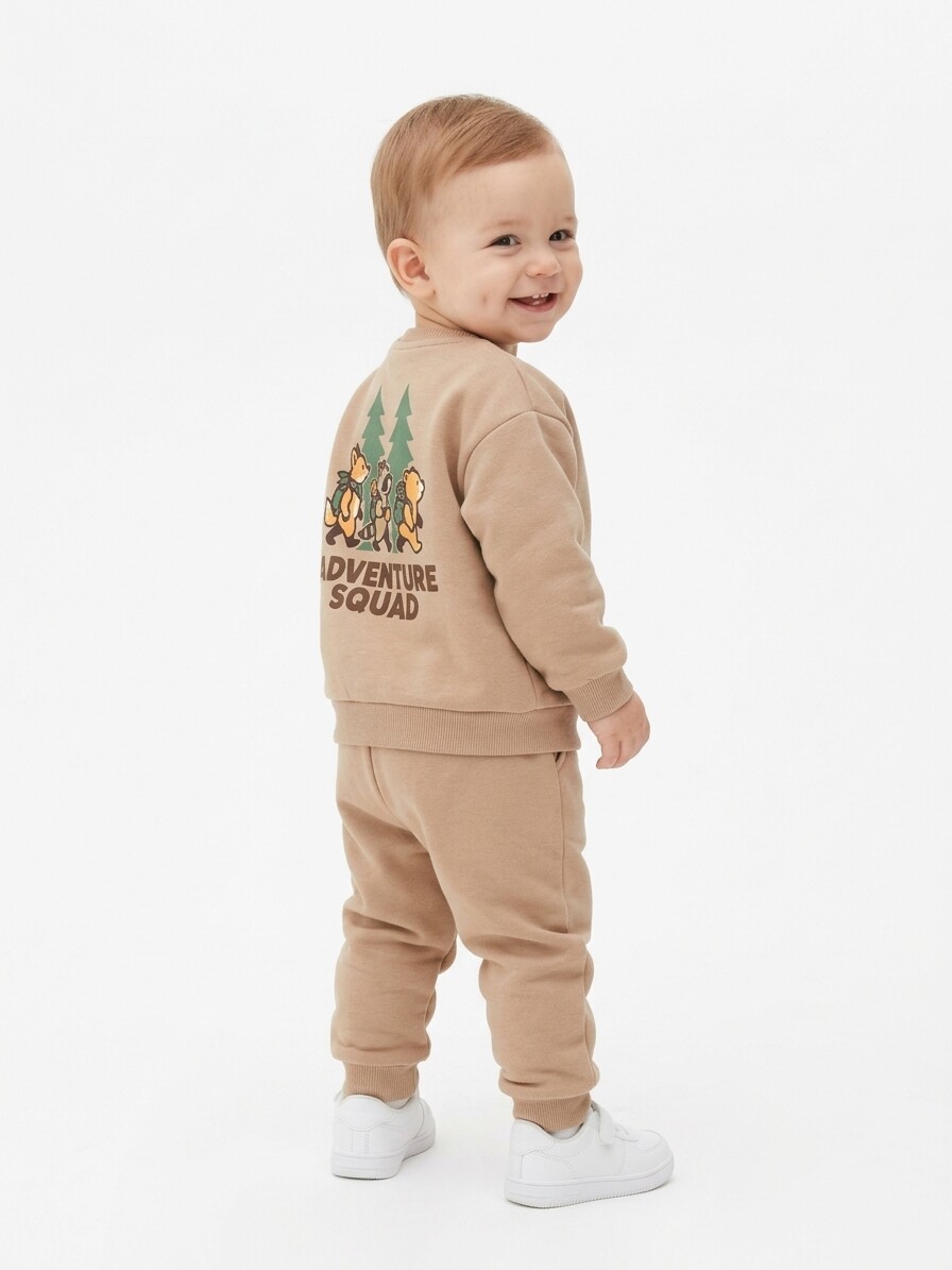 Pamuklu Sırt Figürlü Smile Detaylı Erkek Bebek 2li Takım - Görsel 4