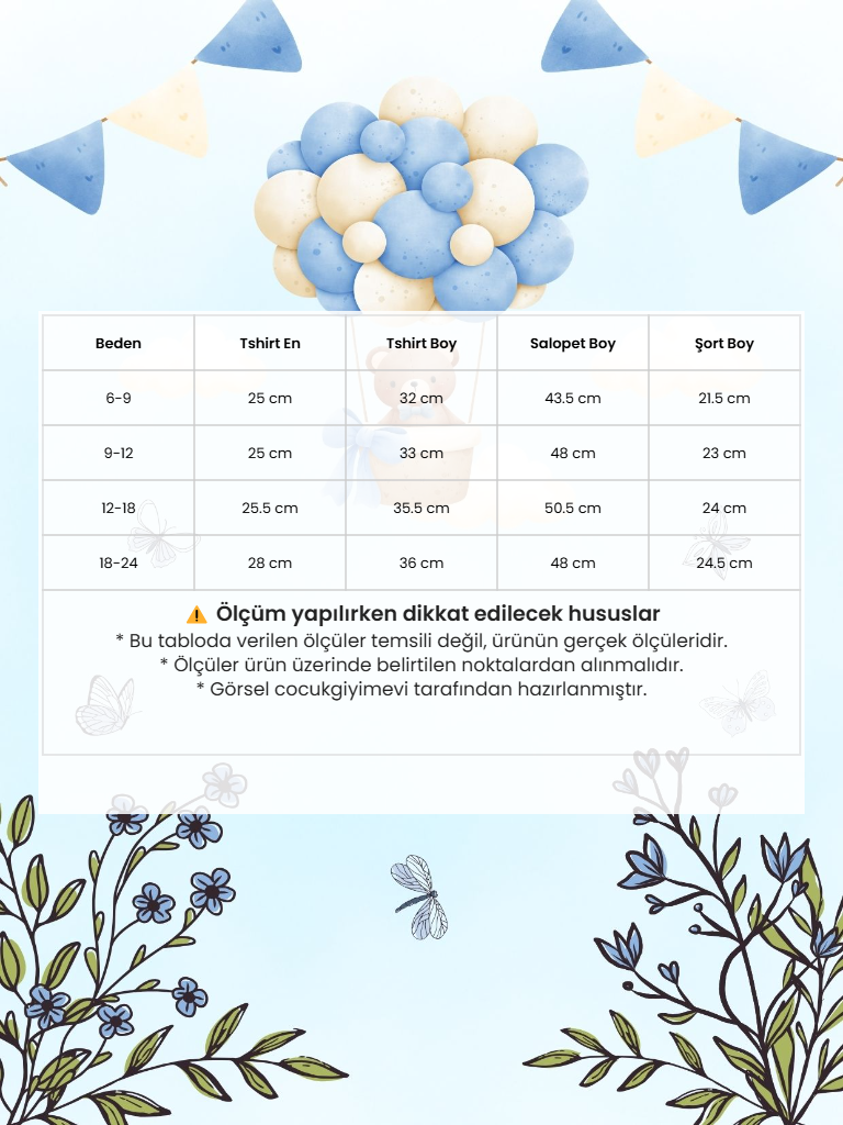 Yüksek Kalite Pamuklu Salopet Kanguru Cepli Çıtçıtlı Düğmeli 2li Erkek Bebek Takım - Görsel 2