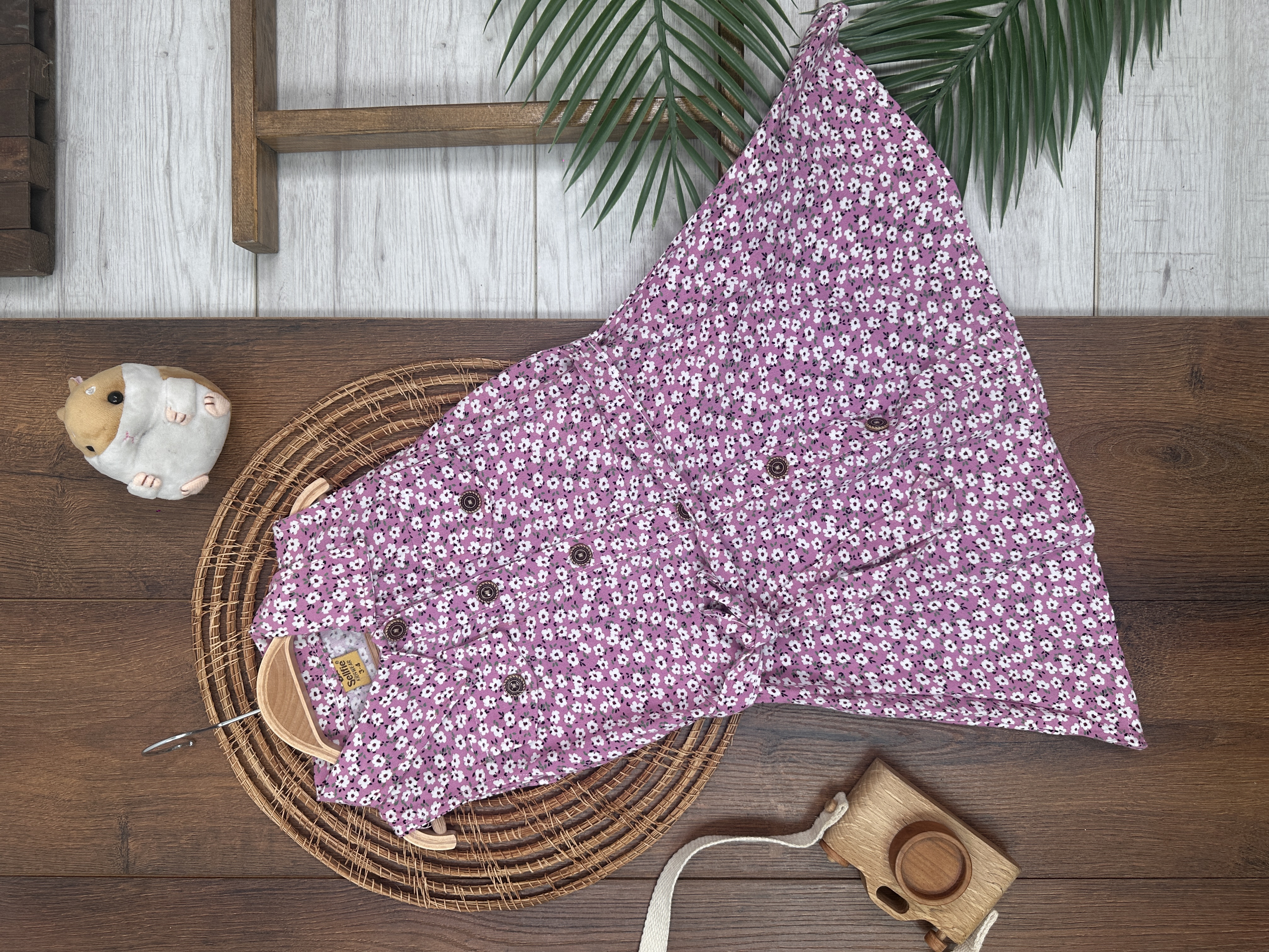 Yazlık Pamuklu Çiçek Desenli Kolsuz Kız Çocuk Elbise