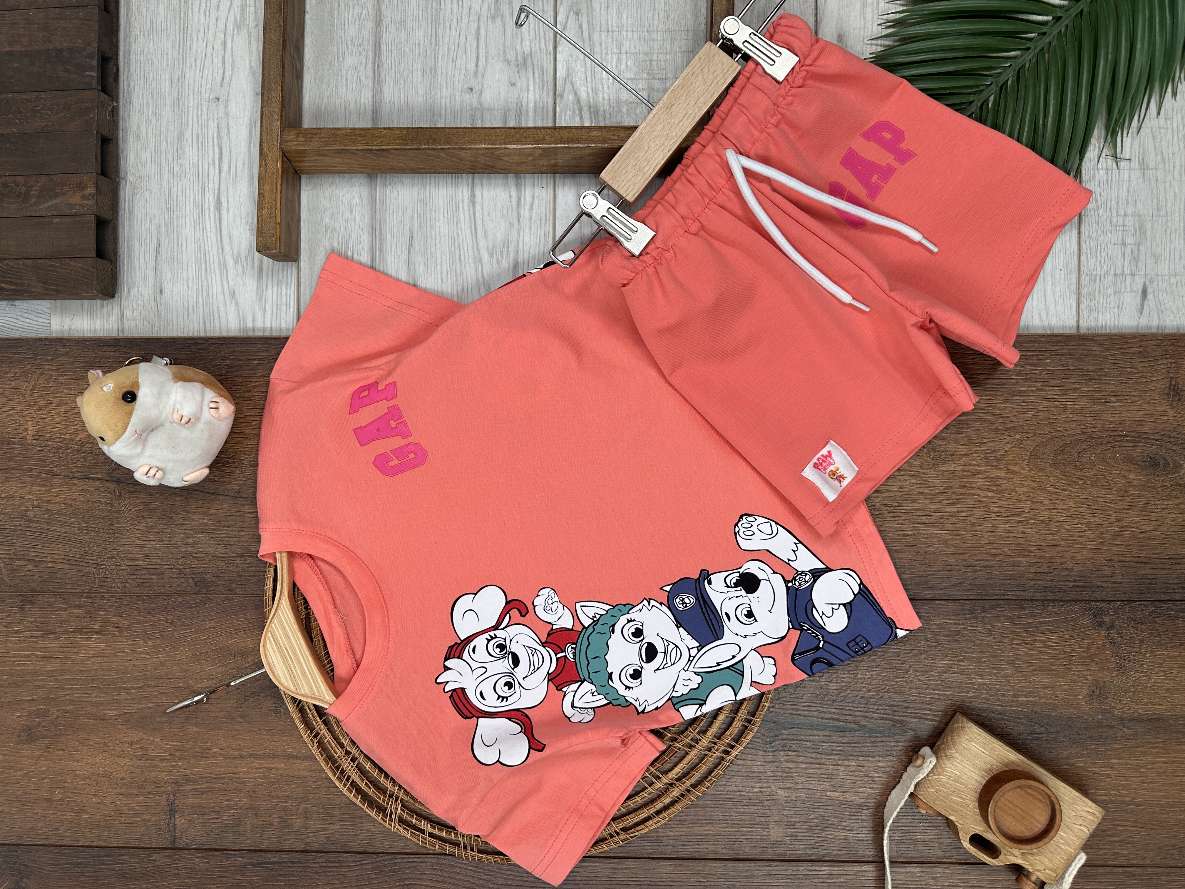 Yazlık Pamuklu Çizgi Film Baskılı Kısa Kollu Erkek Çocuk 2li Takım