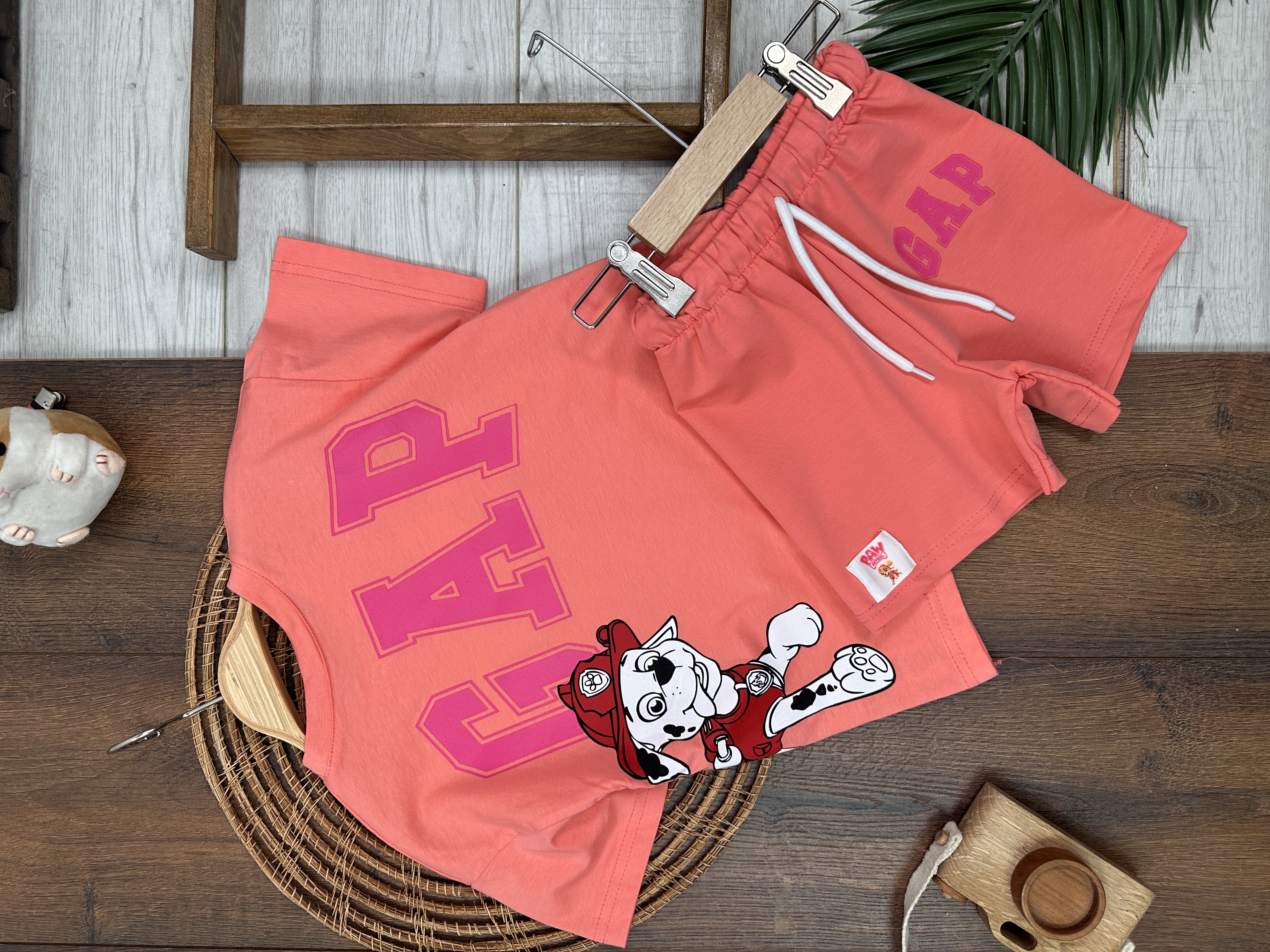 Yazlık Pamuklu Çizgi Film Baskılı Kısa Kollu Erkek Çocuk 2li Takım