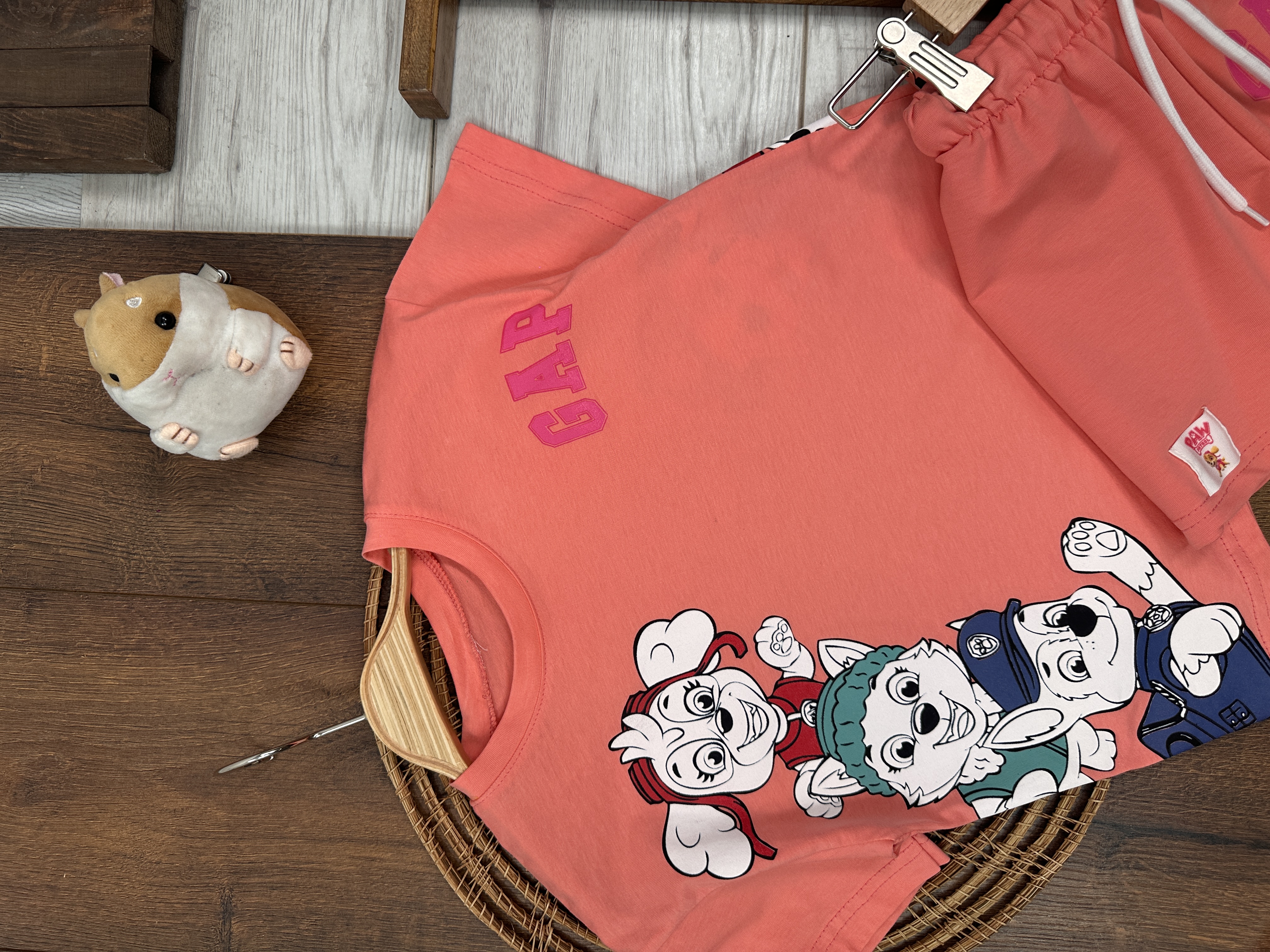 Yazlık Pamuklu Çizgi Film Baskılı Kısa Kollu Erkek Çocuk 2li Takım