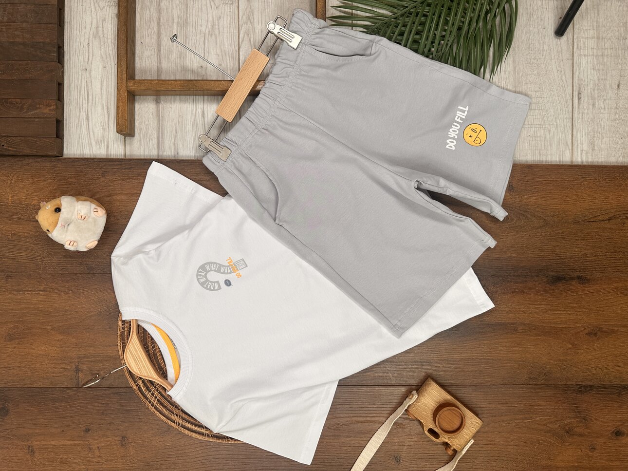 Yazlık Pamuklu Baskılı Erkek Cocuk 2li Takım