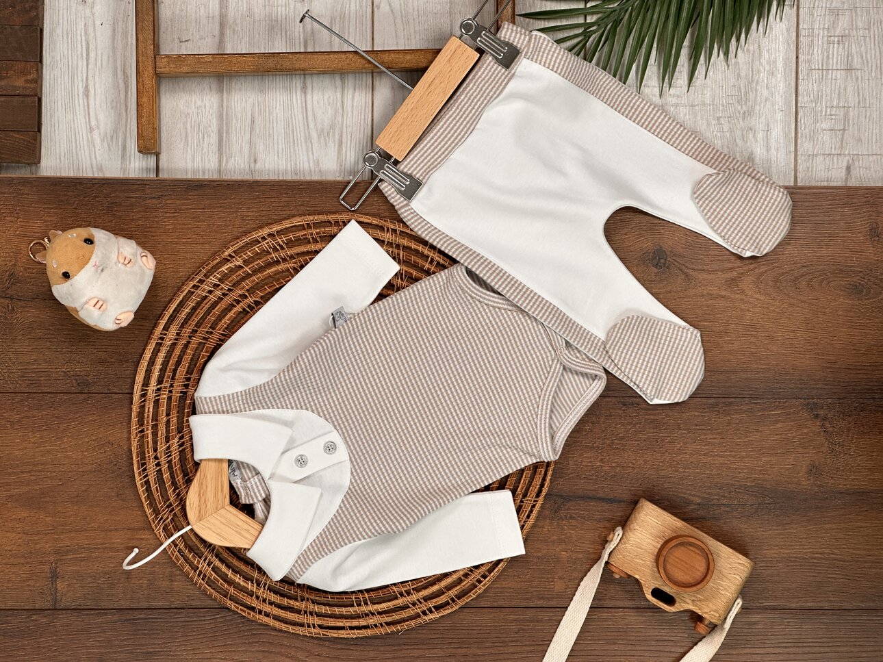 Pamuklu Polo Yaka Alttan Çıtçıtlı Erkek Bebek 2li Takım