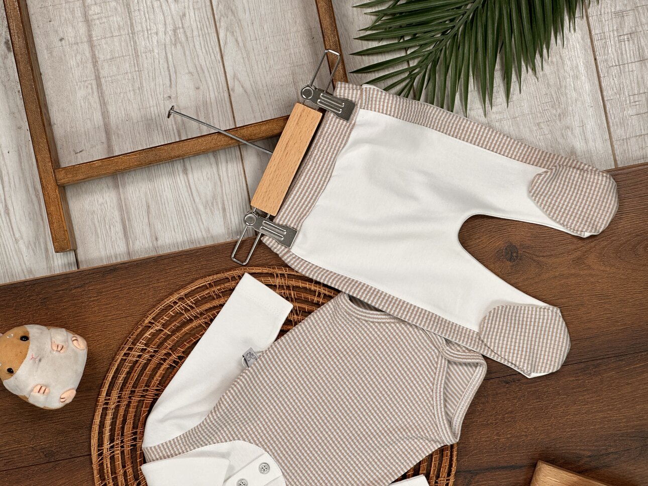 Pamuklu Polo Yaka Alttan Çıtçıtlı Erkek Bebek 2li Takım