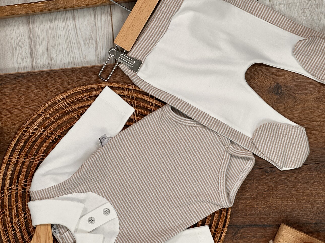 Pamuklu Polo Yaka Alttan Çıtçıtlı Erkek Bebek 2li Takım