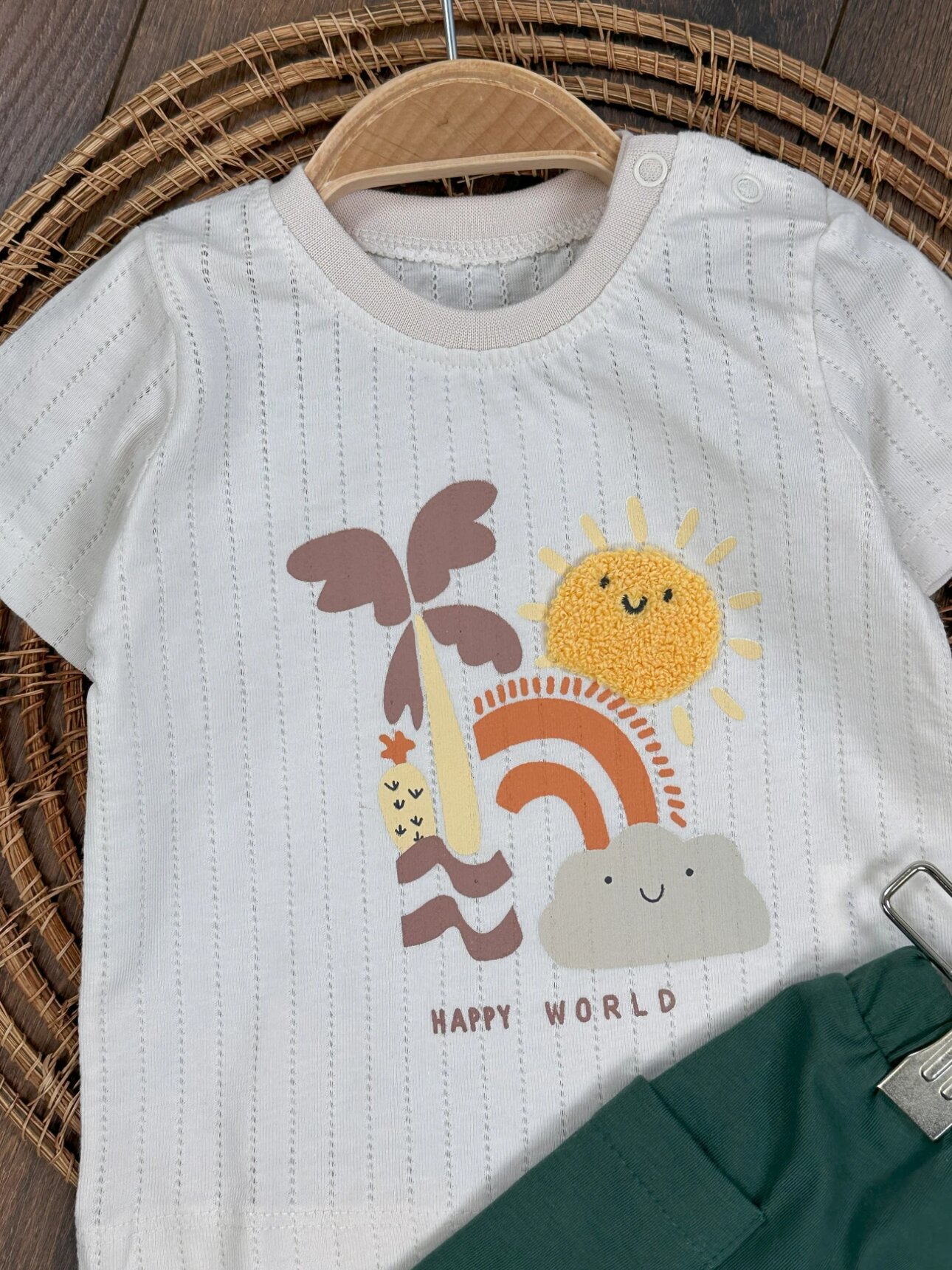 Pamuklu Yazlık Şortlu Erkek Bebek 2li Takım - Görsel 3