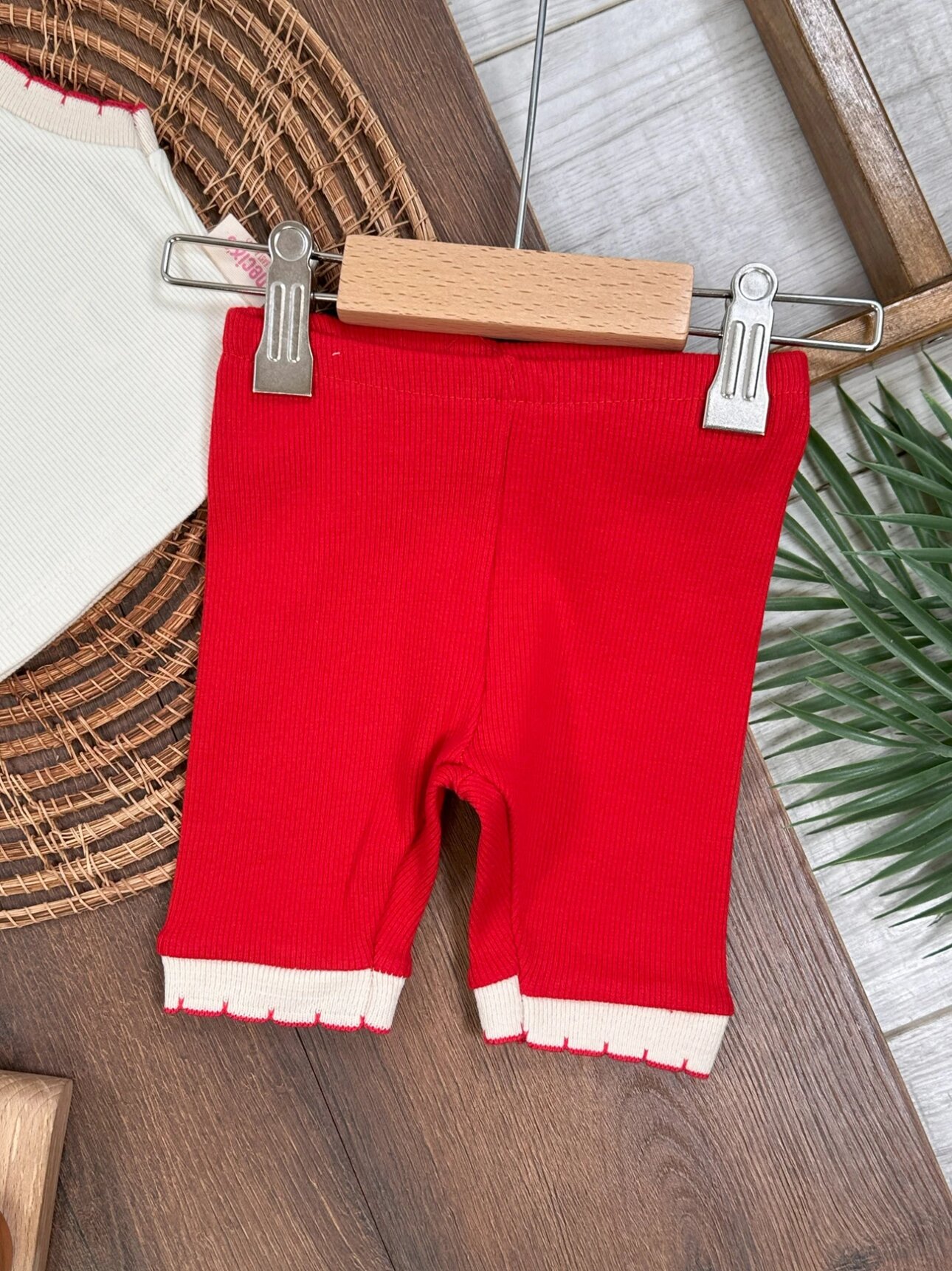 Yazlık Pamuklu Kiraz Nakışlı Kolsuz Kız Bebek 2li Takım - Görsel 5
