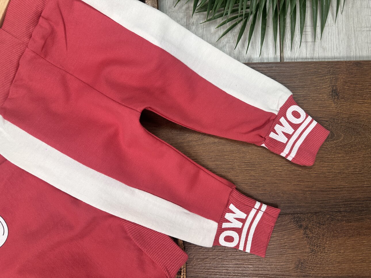 Pamuklu Kapüşonlu Unisex Bebek 2li Takım - Detay Görseli 4