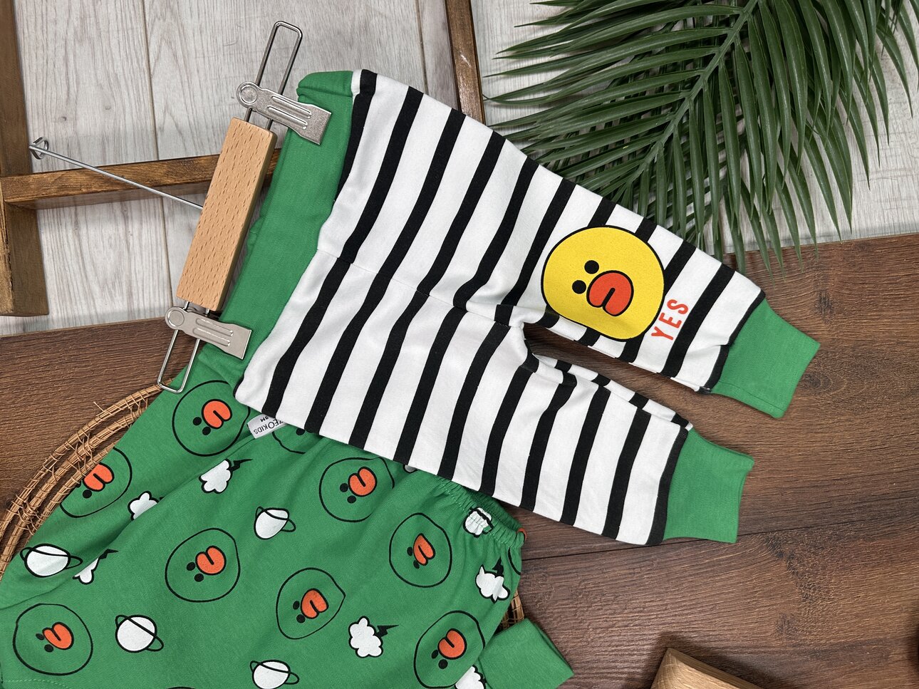 Pamuklu Ördek Desenli Kapüşonlu Kız Bebek 2li Takım