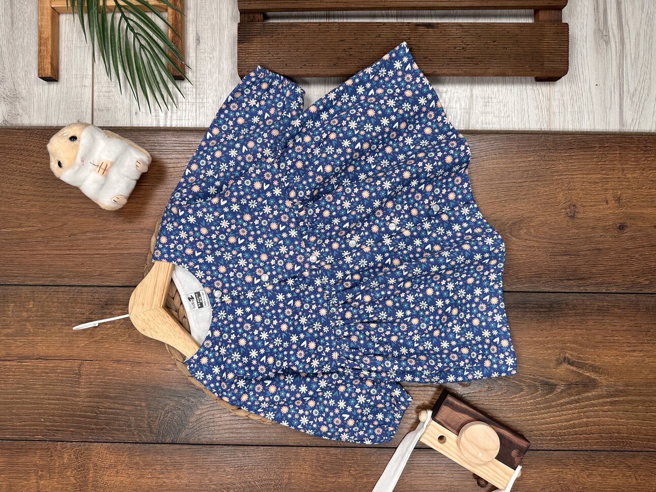 Pamuklu Çiçek Desenli Kız Bebek Elbise