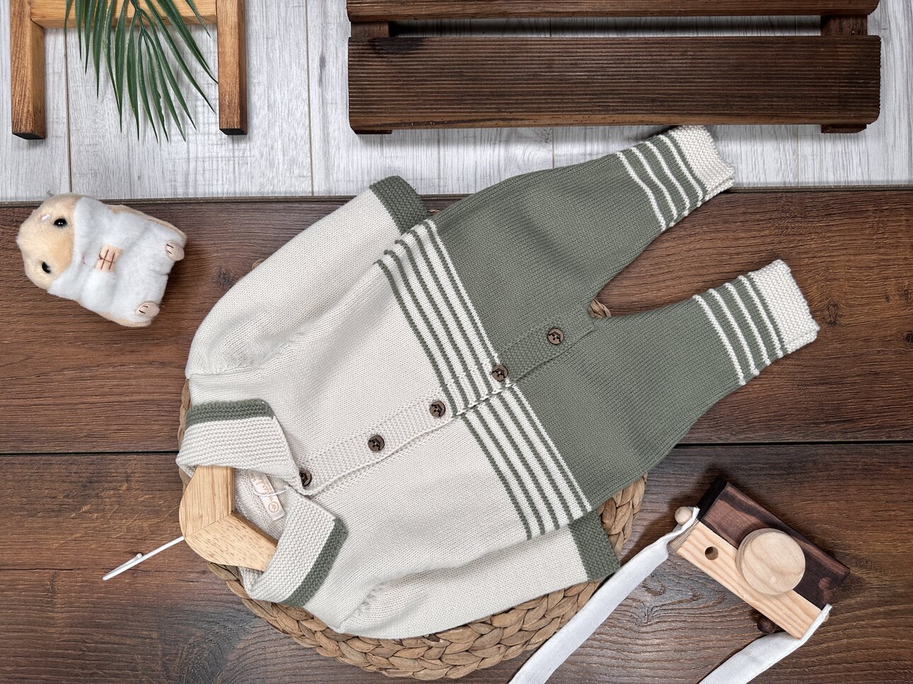 Kışlık Pamuklu Yumuşak Triko Erkek Bebek Tulum