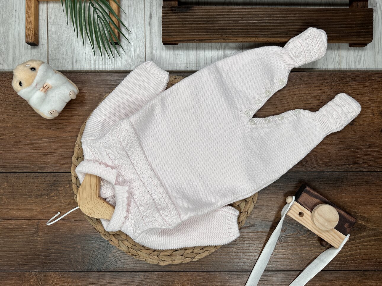 Kışlık Pamuklu Yumuşak Triko Kız Bebek Tulum