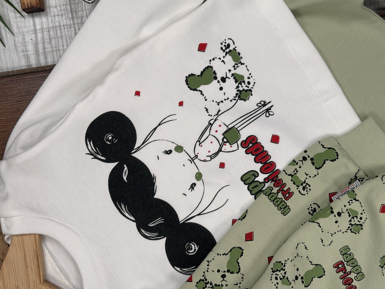 Pamuklu Hırkalı 3lu Kız Bebek Takım