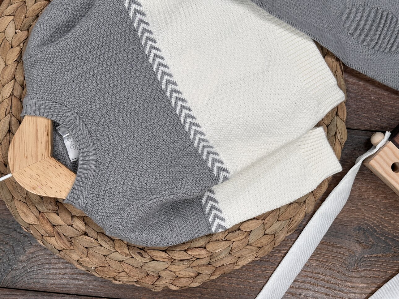 Pamuklu Triko Yama Detaylı Premium 2li Erkek Bebek Takım