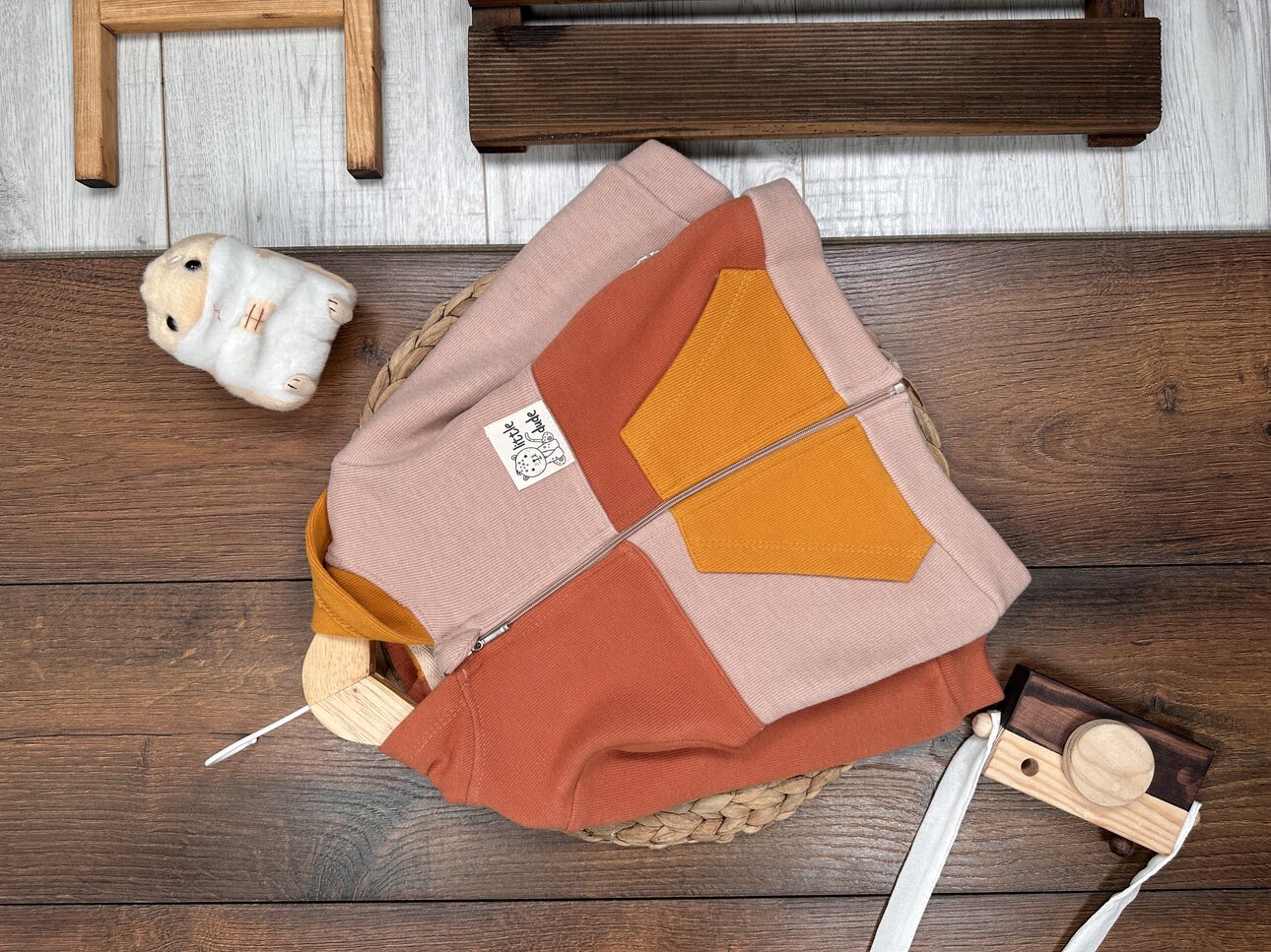 Premium Selanik Örgüsü Fermuarlı Kapüşonlu Erkek Bebek Hırka