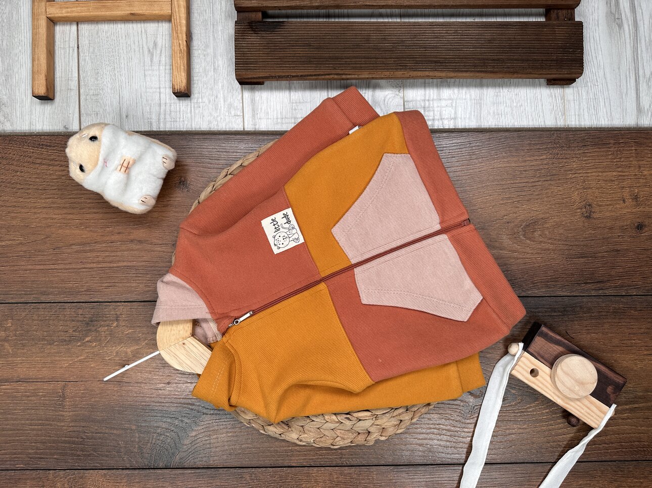 Premium Selanik Örgüsü Fermuarlı Kapüşonlu Erkek Bebek Hırka