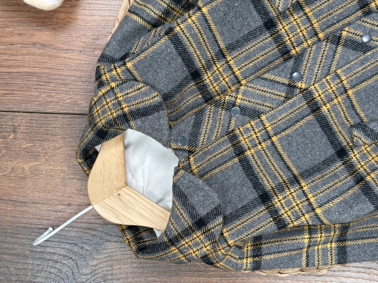 Premium Ekose Desenli Fermuarlı Çıtçıtlı Erkek Bebek Hırka Ceket - Detay Görseli 6