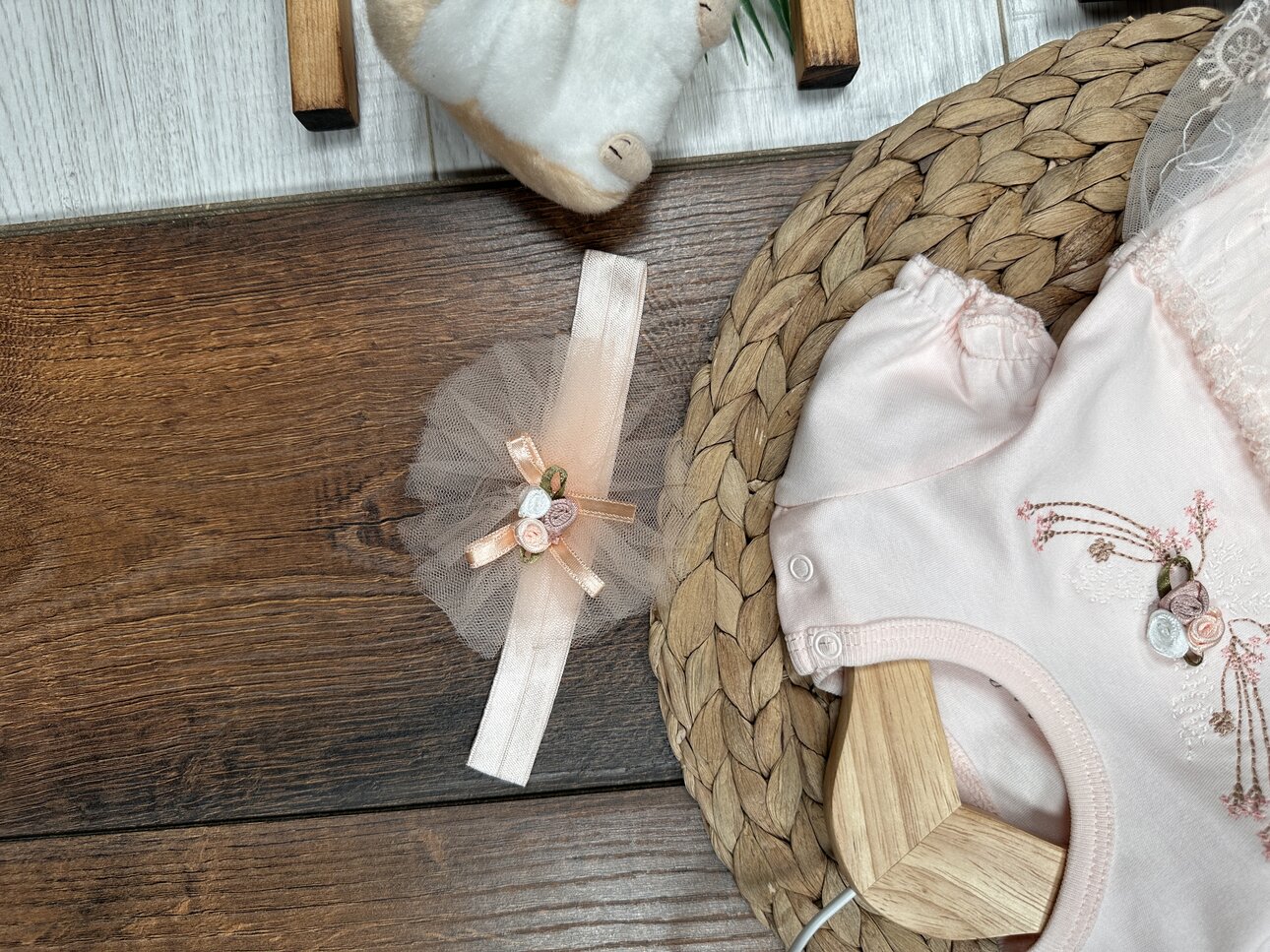 Organik Dantel Detaylı Kız Bebek 2li Takım - Görsel 5