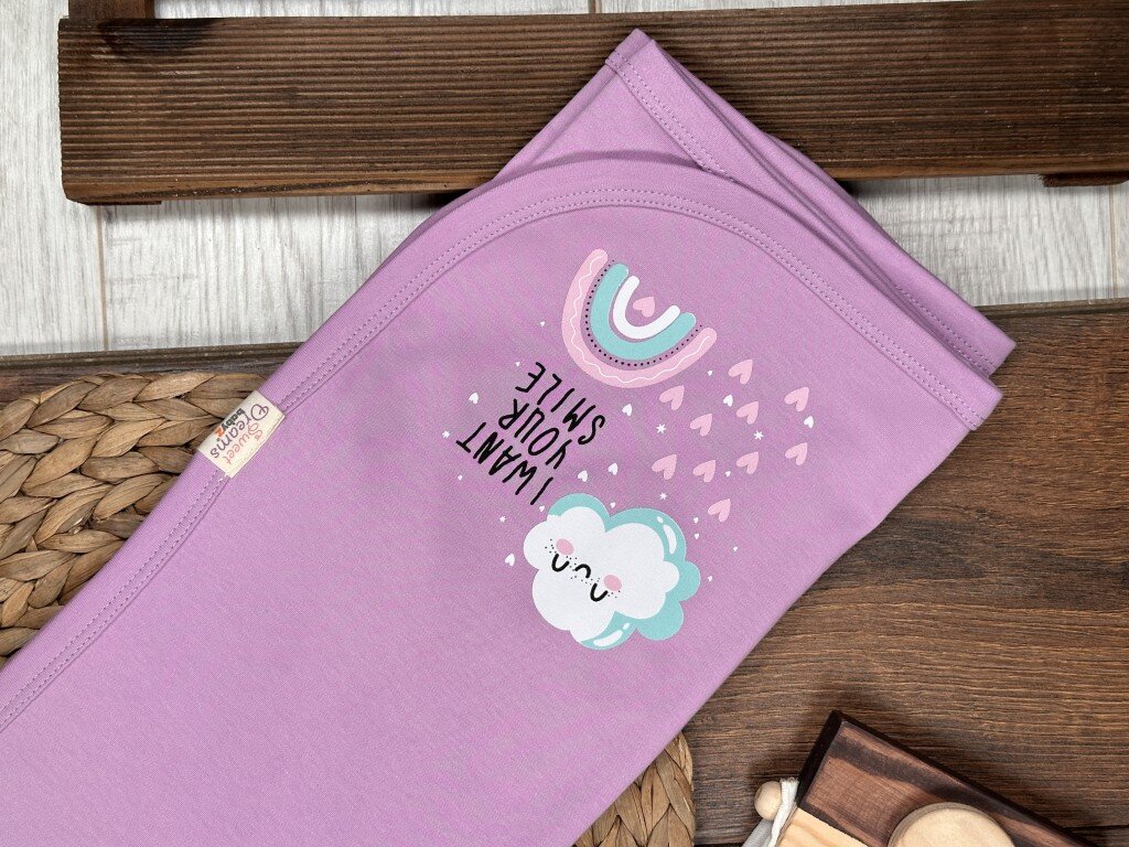 Pamuklu Bulut Desenli Kız Bebek  Battaniye - Görsel 4