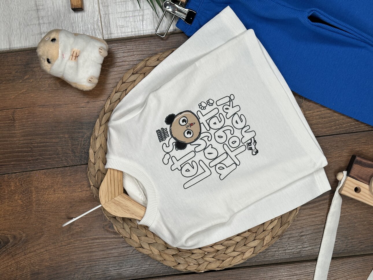 Pamuklu Ayıcık Detaylı Pijama 2li Kız Bebek Takım - Görsel 2