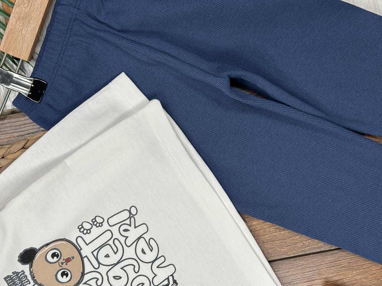 Pamuklu Ayıcık Detaylı Pijama 2li Kız Bebek Takım - Görsel 6