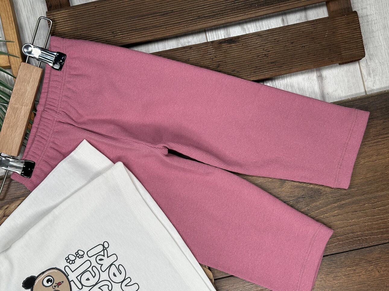 Pamuklu Ayıcık Detaylı Pijama 2li Kız Bebek Takım - Görsel 2