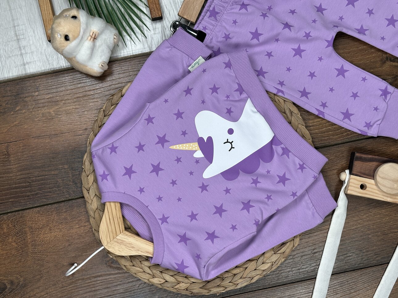 Pamuk Yıldız Desenli Kız Bebek 2li Takım - Görsel 6
