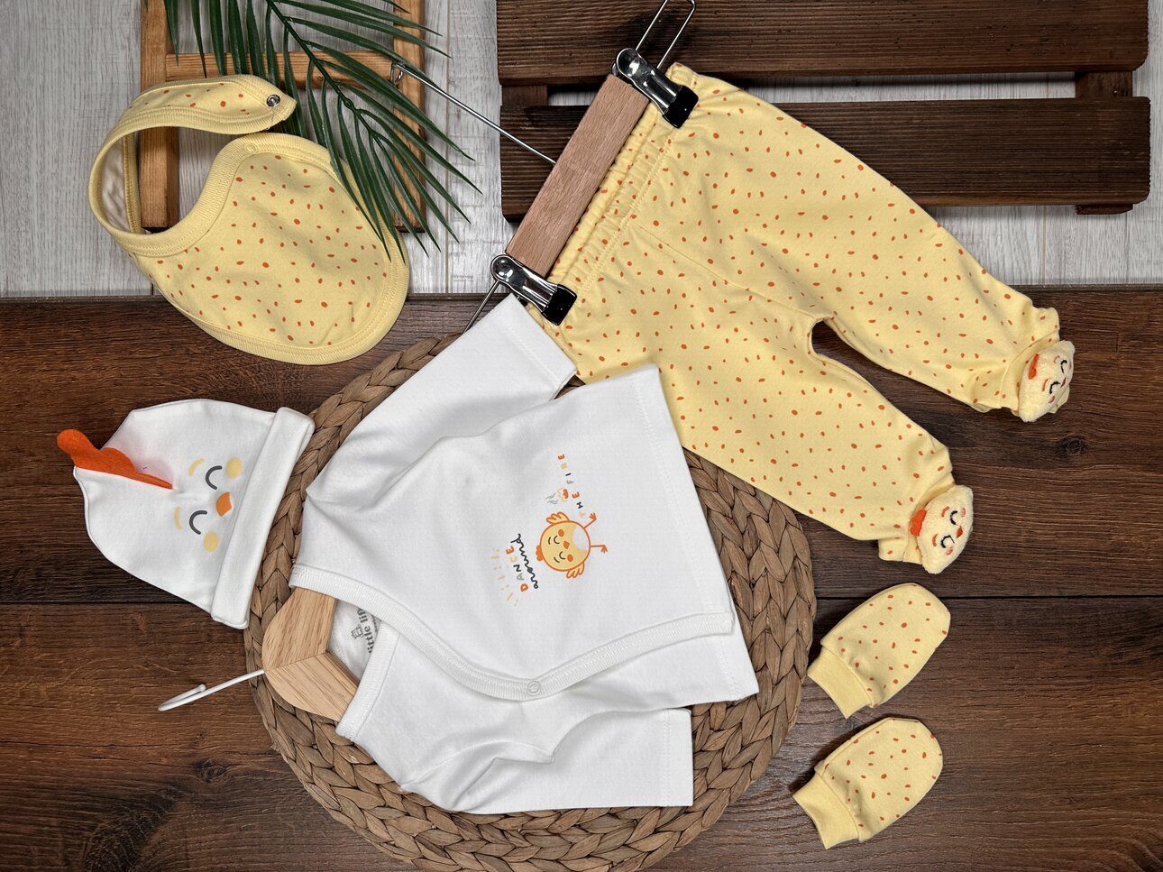 Pamuklu Oyuncaklı Civciv Detaylı  5li Erkek Bebek Hastane Çıkışı