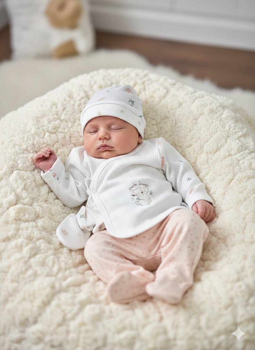 Yenidoğan %100 Pamuk Hastane Çıkış Seti