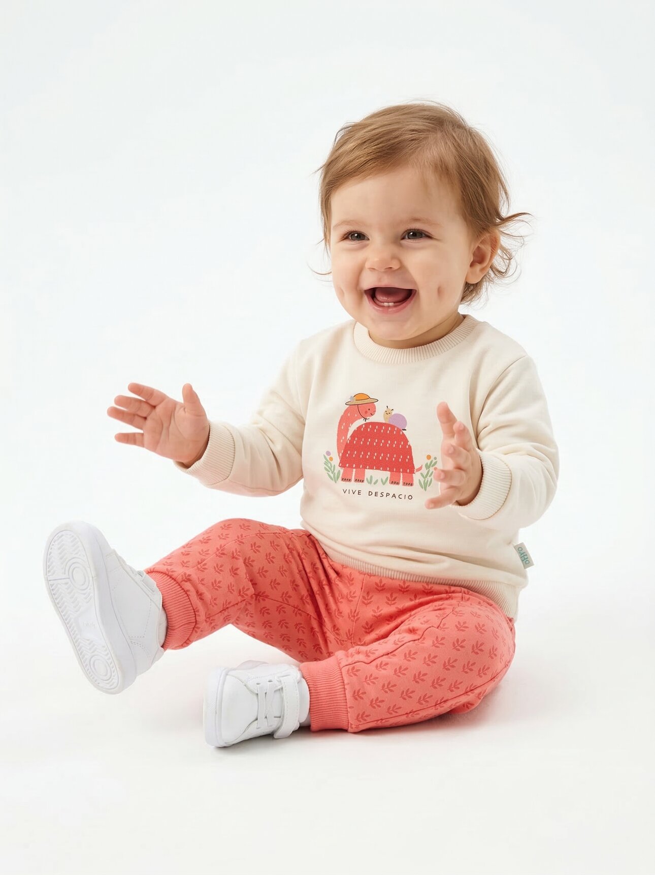 Pamuklu kamplumbağa Detaylı 2li Kız Bebek Takım