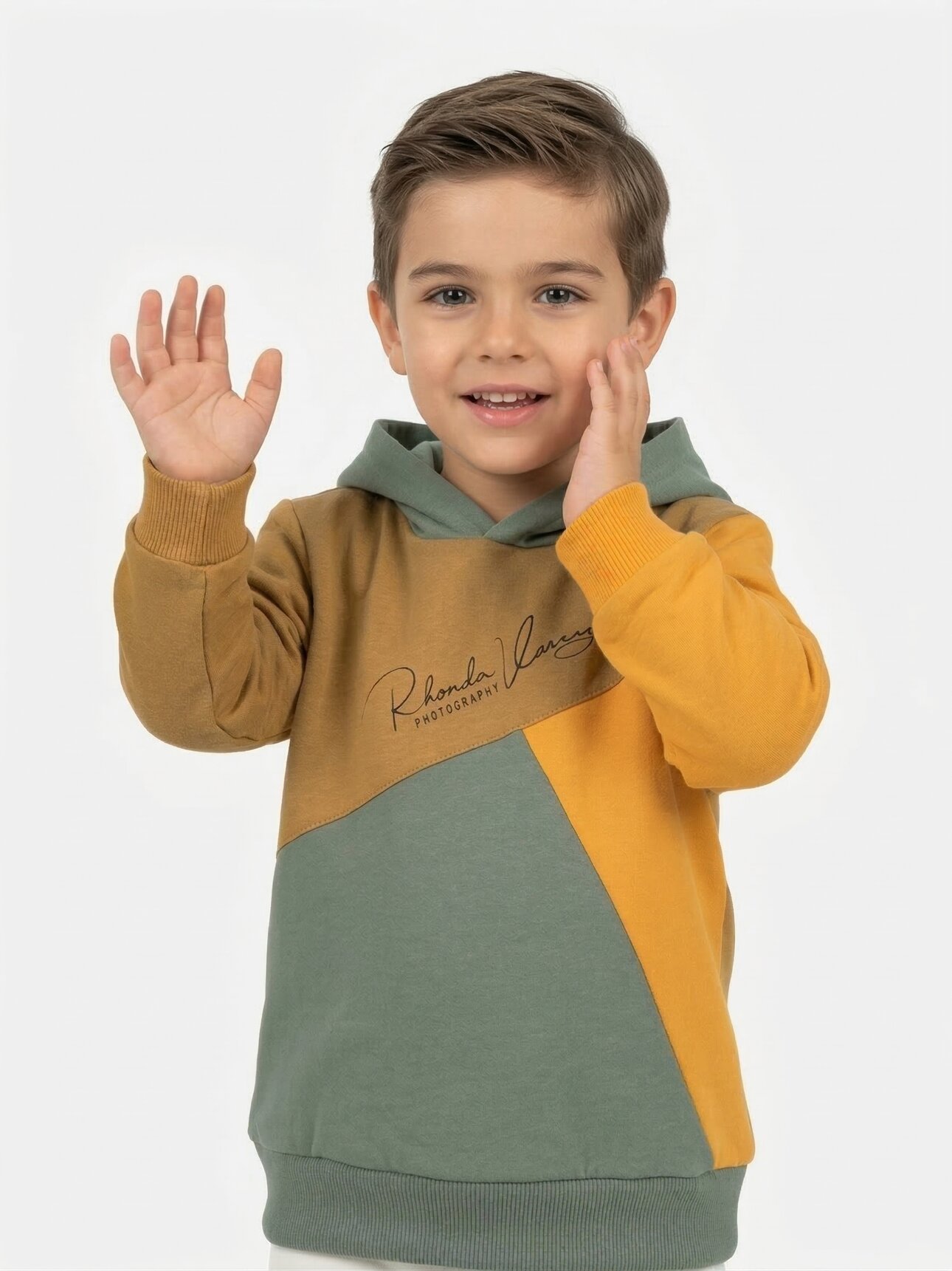 Kışlık Pamuklu Kapüşonlu Erkek Çocuk Sweatshirt - Detay Görseli 3