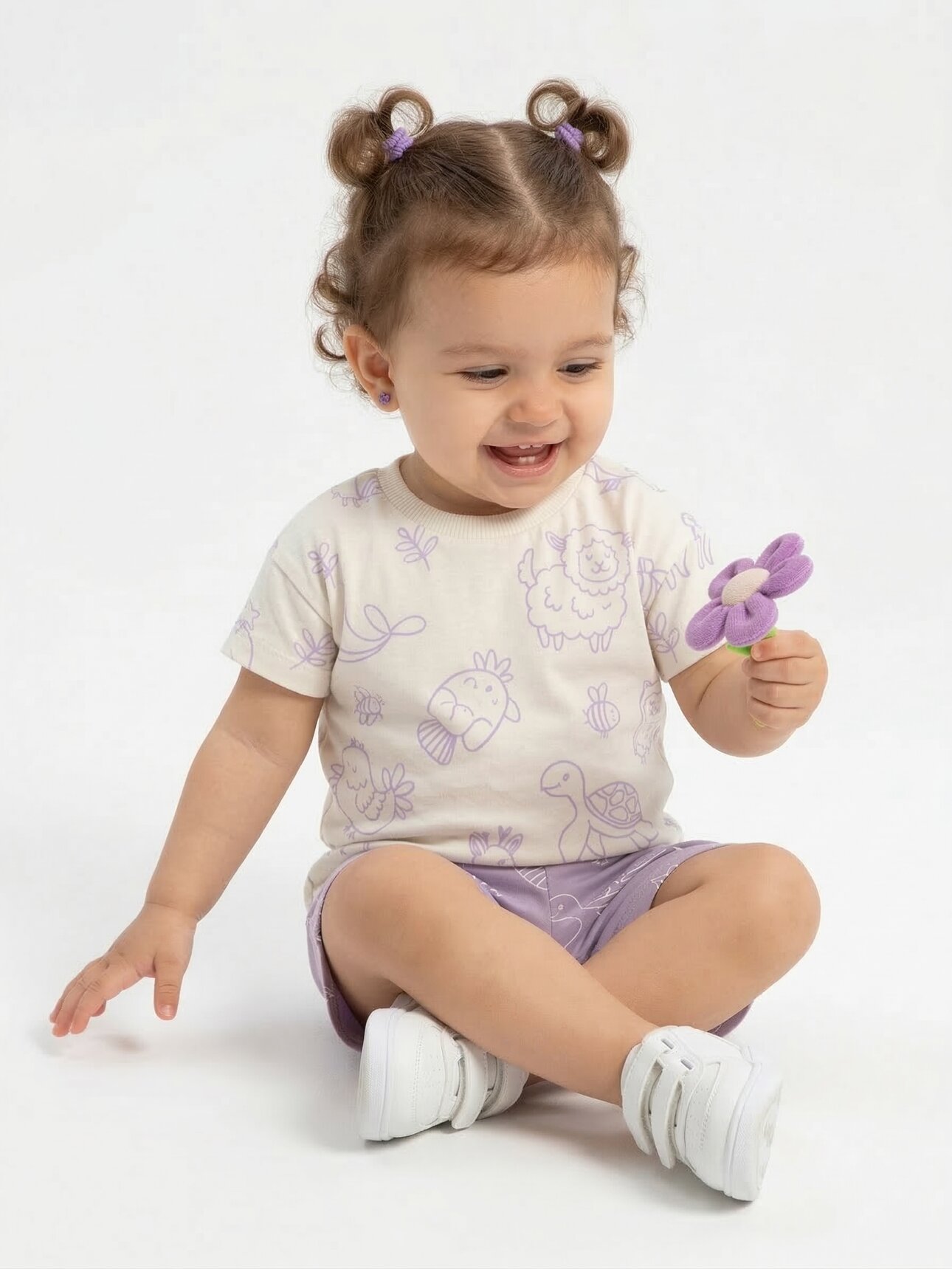 Pamuklu Balık Desenli Kiz Bebek 2li Takım - Görsel 2
