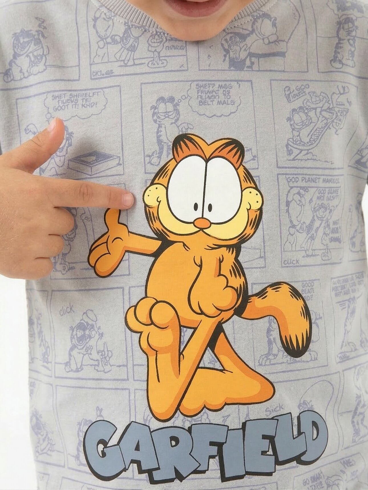 GRI BİSİKLET YAKA KISA KOLLU TSHIRT - Detay Görseli 2