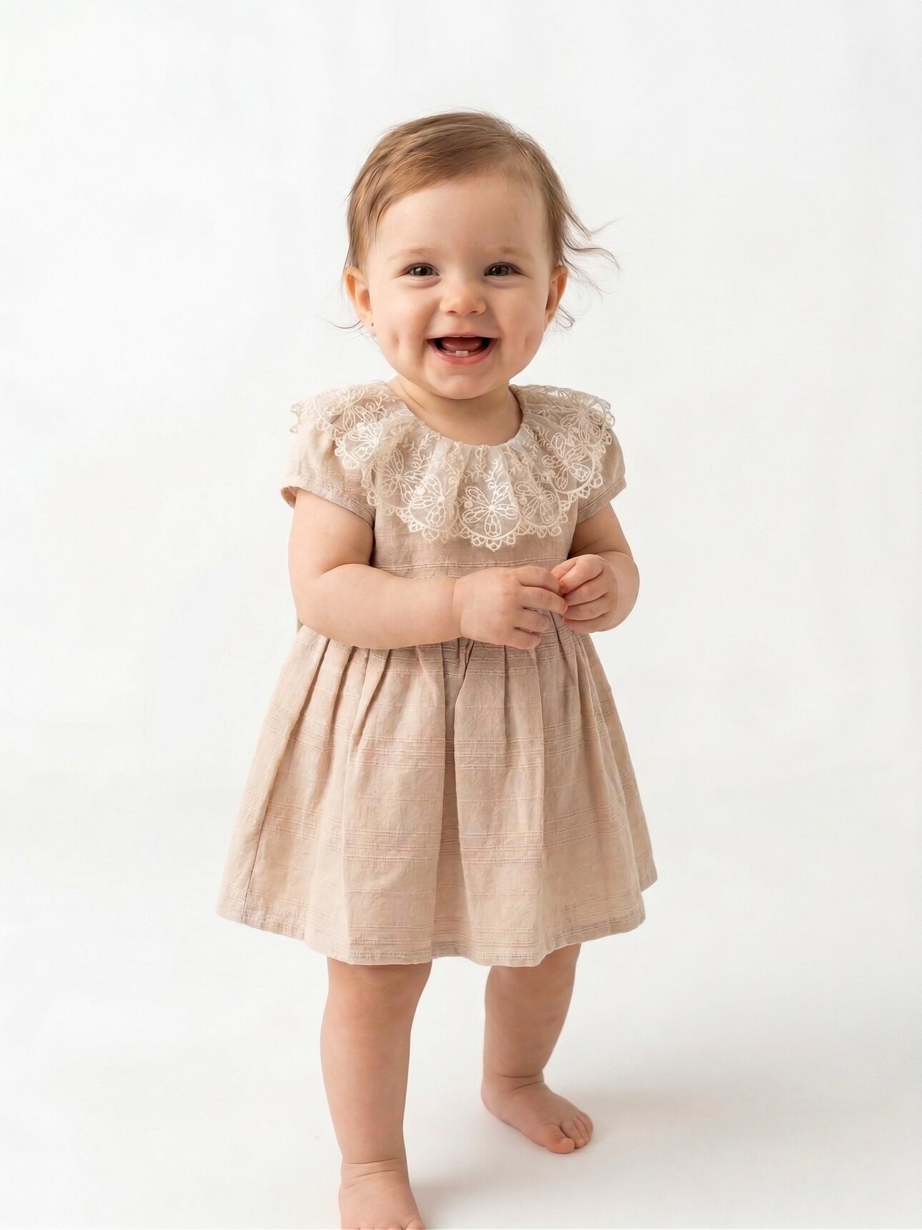 Organik Dantel Detaylı Kız Bebek 2li Takım