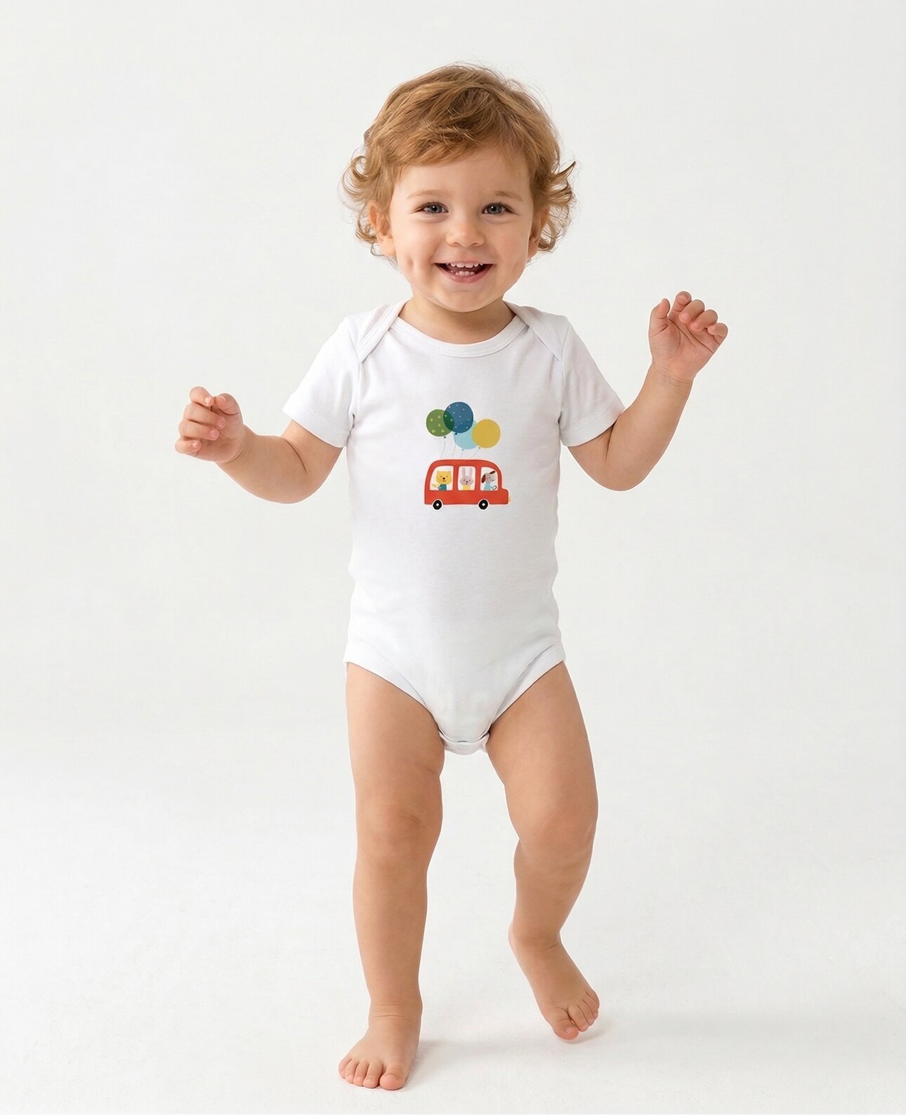 Organik %100 Pamuklu Çıtlıtlı Erkek Bebek Badi Zıbın - Detay Görseli 5