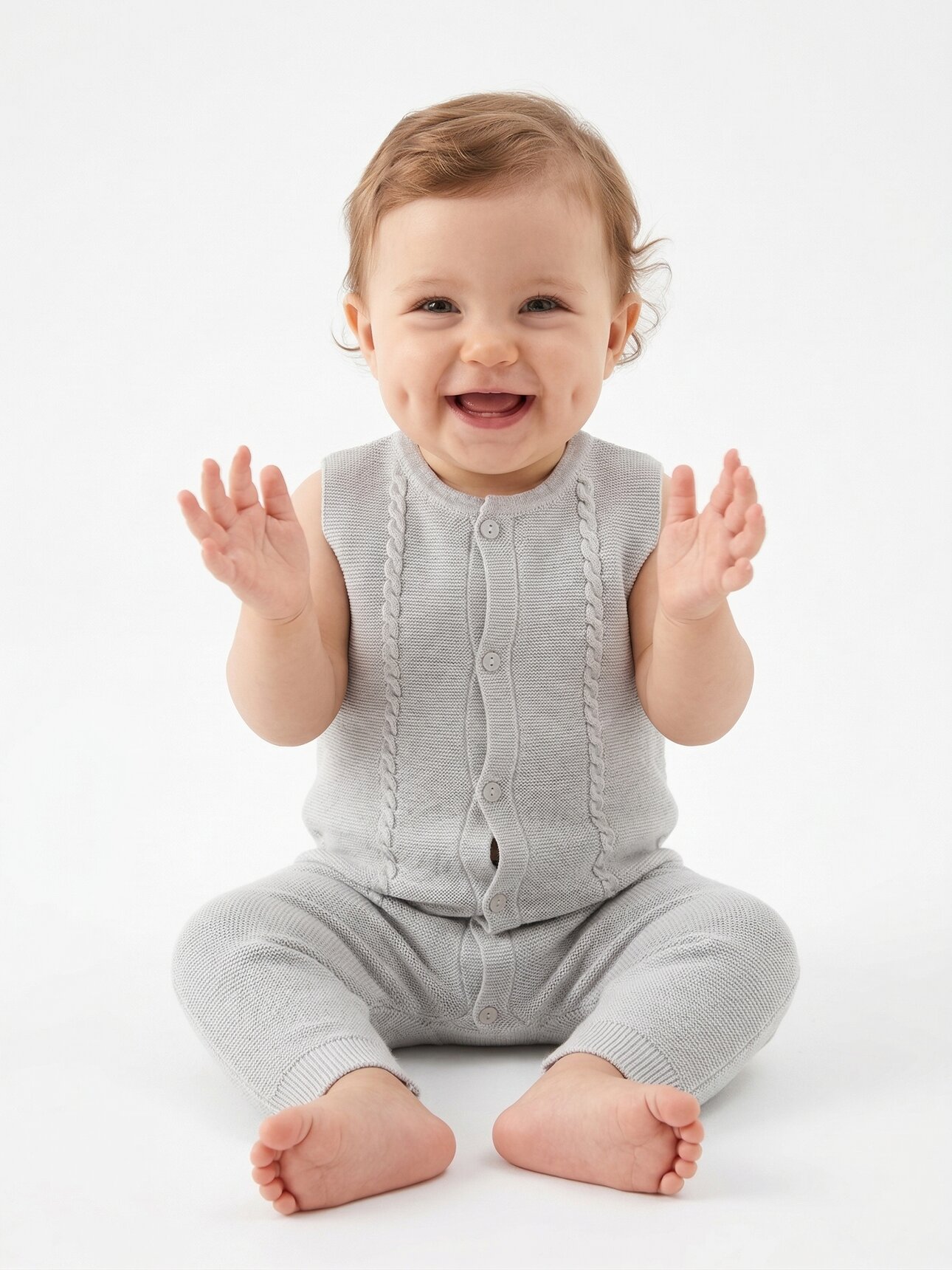 Organik Pamuklu Yazlık Triko Merserize Kız Bebek Tulum