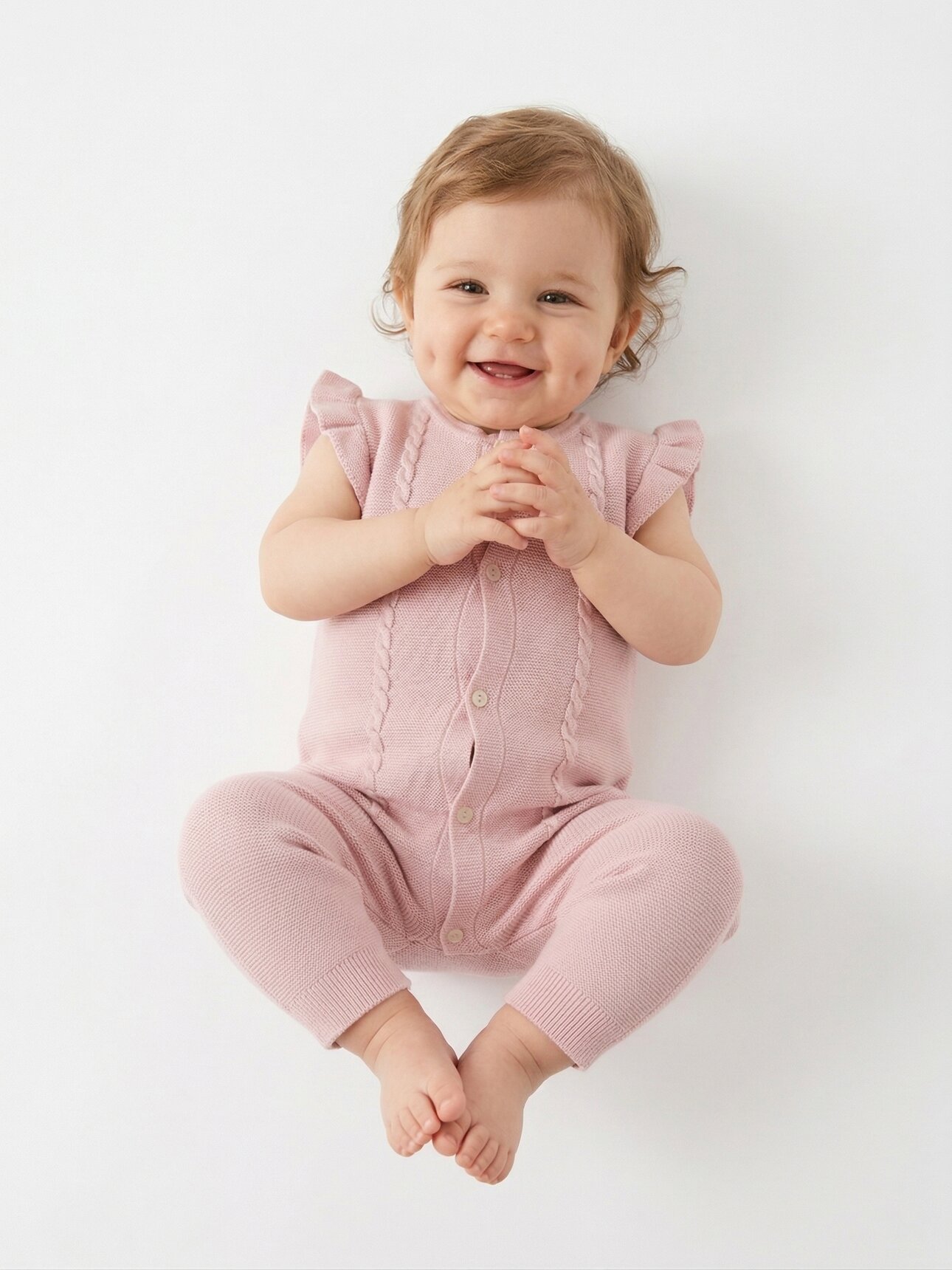 Organik Pamuklu Yazlık Triko Merserize Kız Bebek Tulum