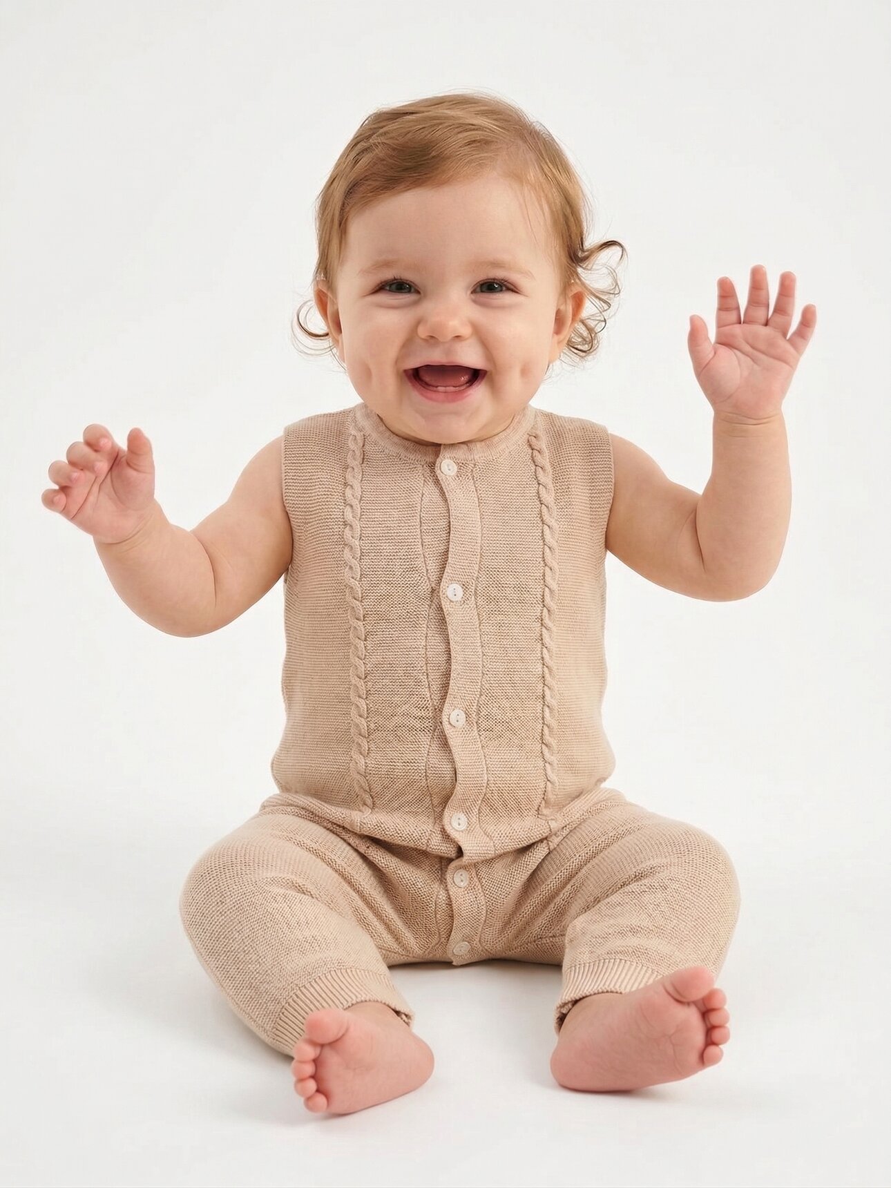 Organik Pamuklu Yazlık Triko Merserize Kız Bebek Tulum