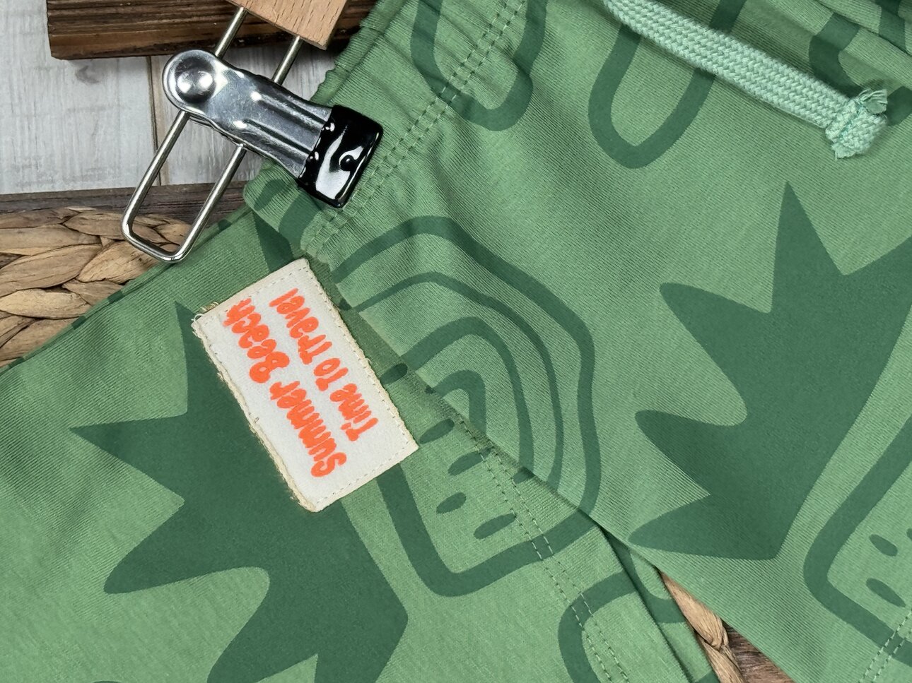 Pamuklu Sevimli Bitki Detaylı Şortlu Erkek Bebek 2li Takım