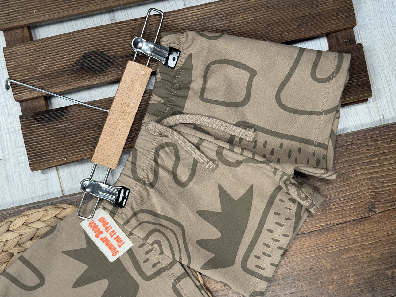 Pamuklu Sevimli Bitki Detaylı Şortlu Erkek Bebek 2li Takım