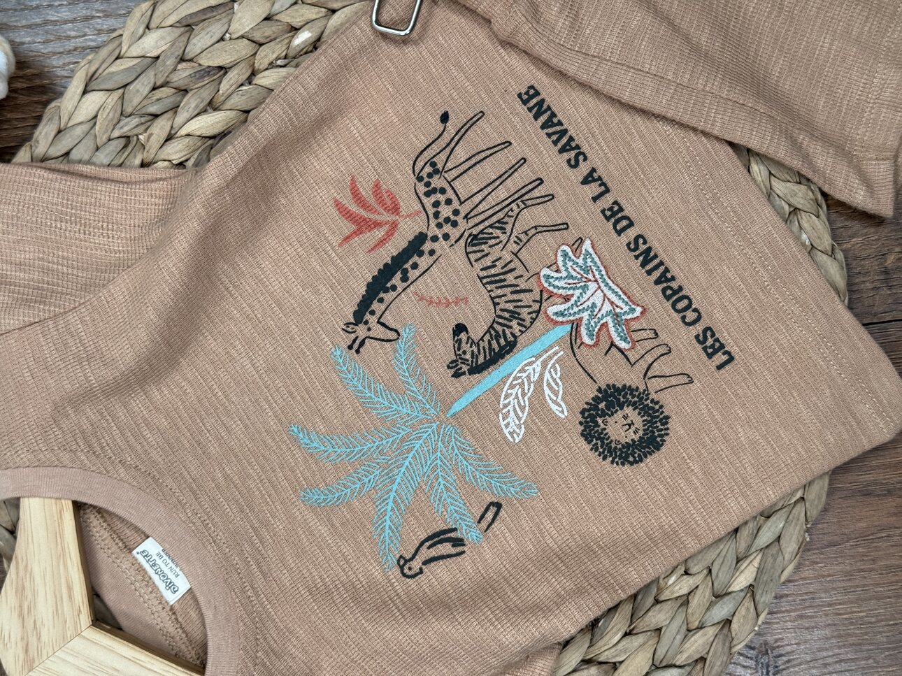 Pamuk Safari Macerası Desenli Erkek Bebek 2li Takım