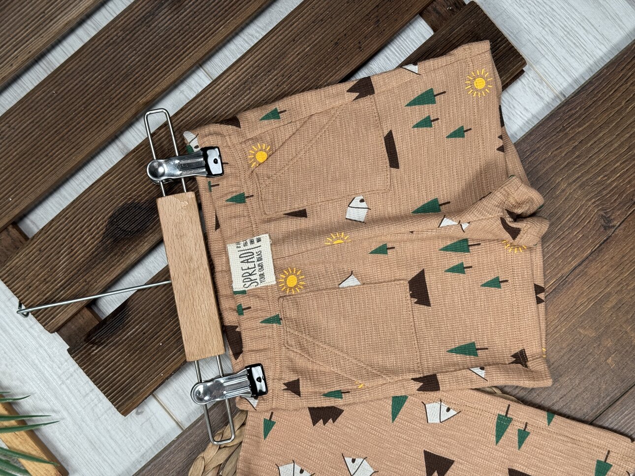 Organik Pamuk Doğa Temalı Erkek Bebek 2li Şortlu Takım