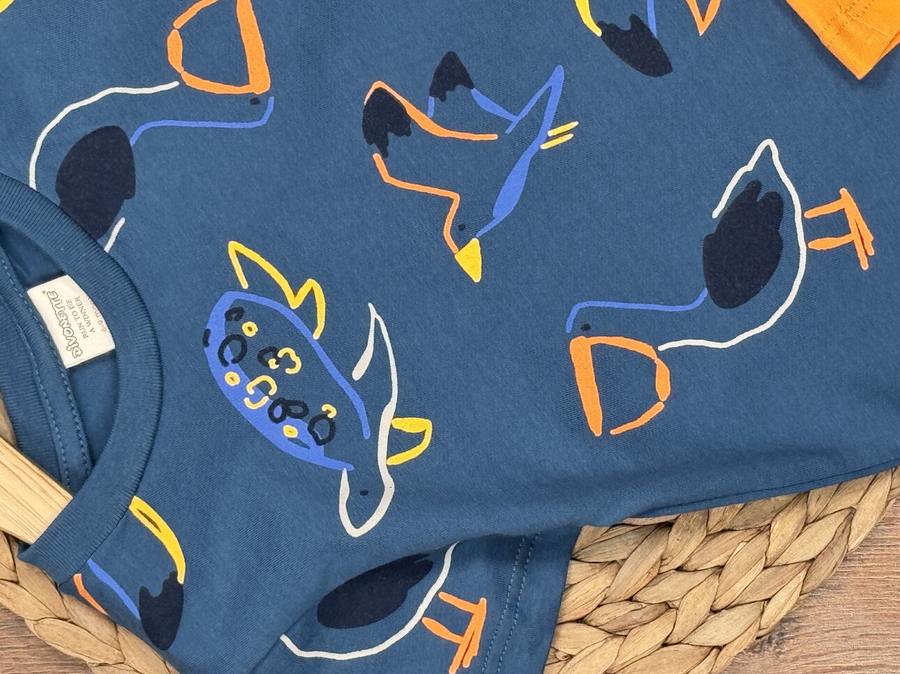 Pamuklu Sevimli Deniz Canlıları Desenli Erkek Bebek 2li Şortlu Takım