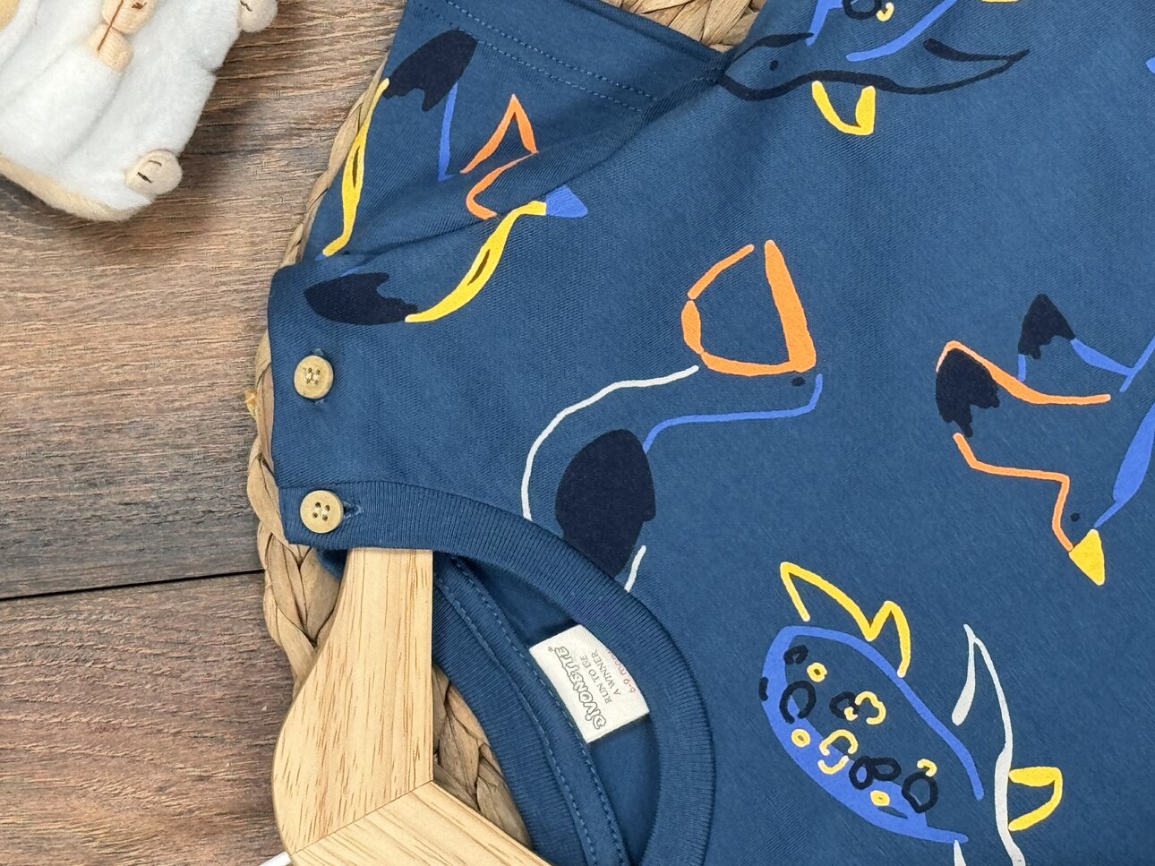 Pamuklu Sevimli Deniz Canlıları Desenli Erkek Bebek 2li Şortlu Takım