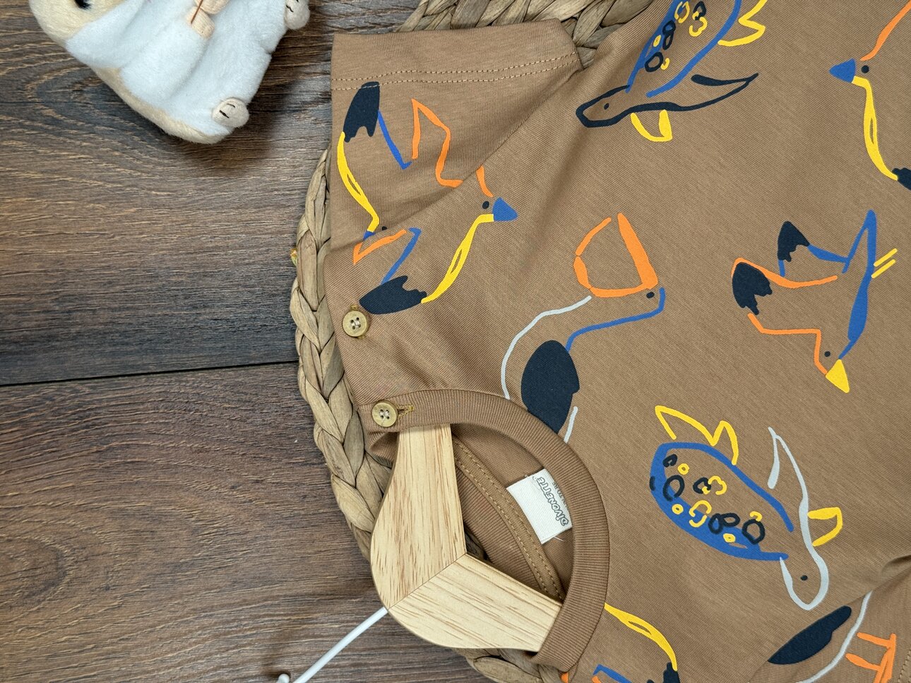 Pamuklu Sevimli Deniz Canlıları Desenli Erkek Bebek 2li Şortlu Takım