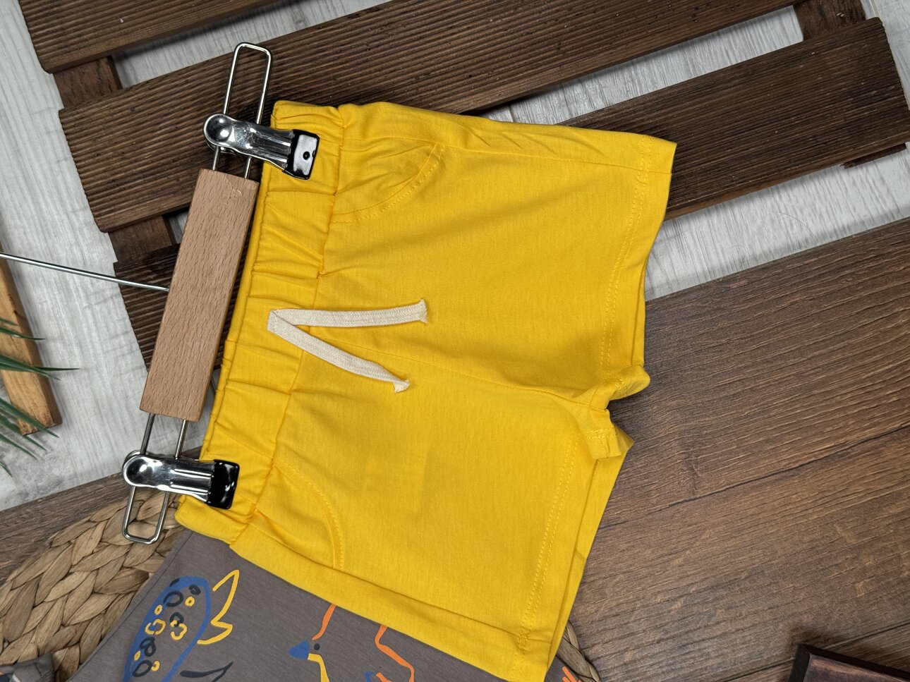 Pamuklu Sevimli Deniz Canlıları Desenli Erkek Bebek 2li Şortlu Takım