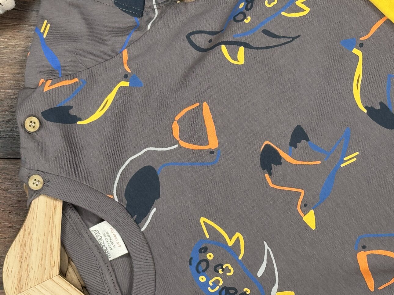 Pamuklu Sevimli Deniz Canlıları Desenli Erkek Bebek 2li Şortlu Takım